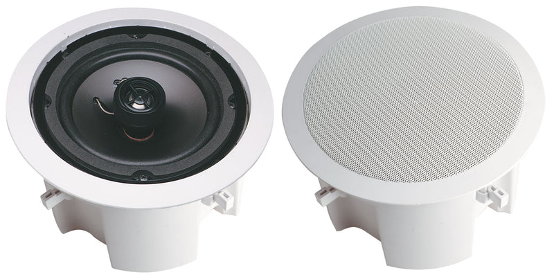 Ceiling Speaker 165mm 35W 2 Way Round Backbox Pair C0874