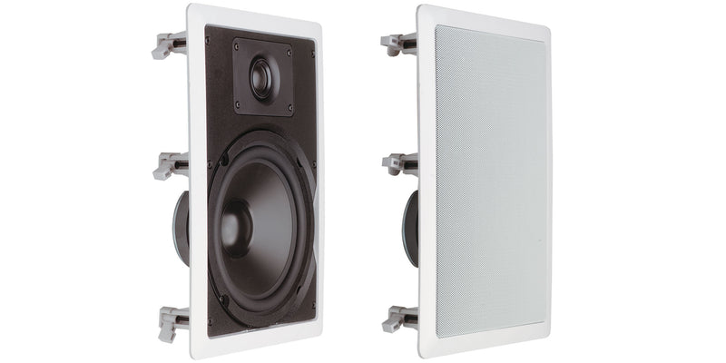 200mm 40W 2 Way Rectangular In-Wall Ceiling Speaker Pair C0881