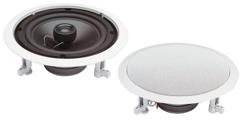 200mm 40W 2 Way Round Ceiling Speaker Pair C0883