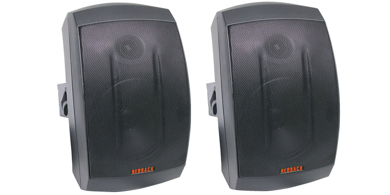 30W 2 Way 8 Ohm/100V Black Wall Speakers Pair C0948