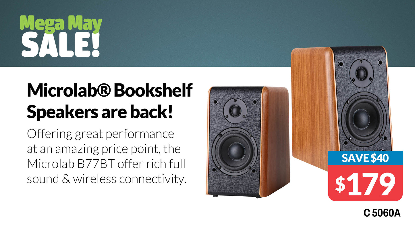 Speakers Microlab B77BT Active Bookshelf Speaker System C5060A