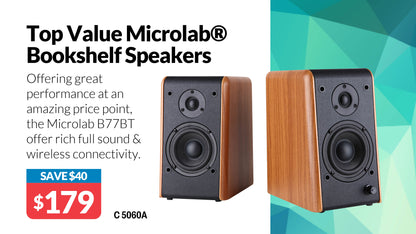 Speakers Microlab B77BT Active Bookshelf Speaker System C5060A