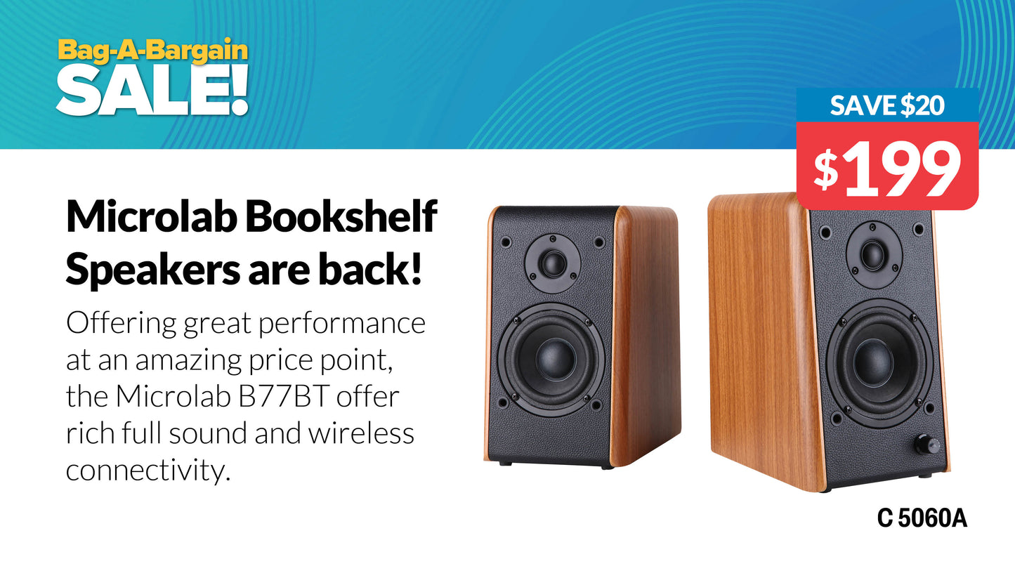 Speakers Microlab B77BT Active Bookshelf Speaker System C5060A