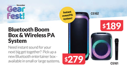 Speaker Entertainer Pro XL Portable Bluetooth Speaker & PA C5162