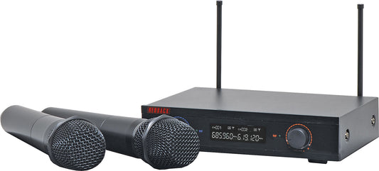 Redback UHF Wireless Microphone System 2 Ch With Two Handheld Mics C8884