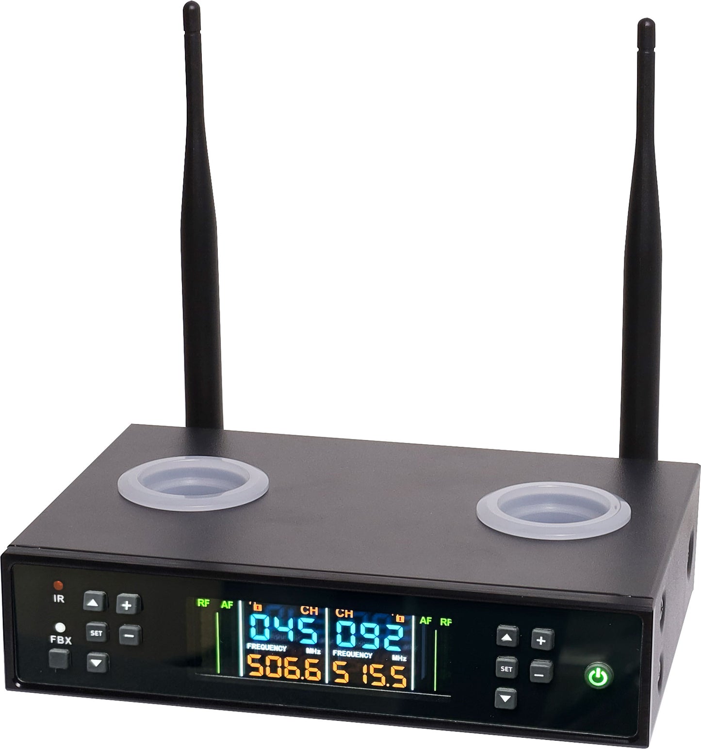 Microphone Uhf Wireless System 2 Ch With Two Handheld Mics Redback C8885
