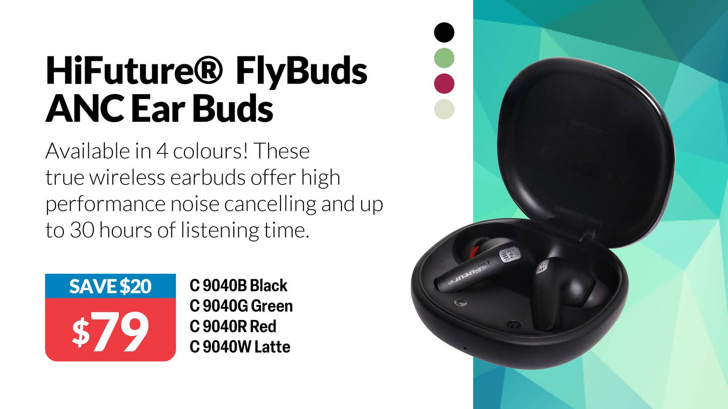 Headphones Hifuture ANC Flybuds Headphones 4 Black C9040B