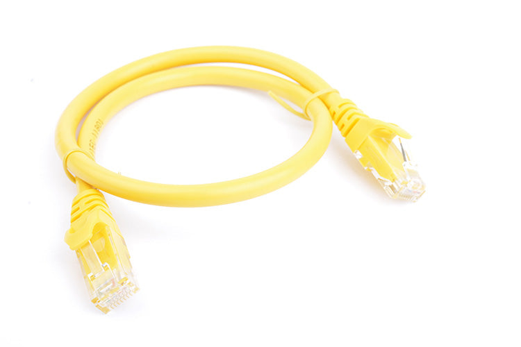 8Ware CAT6A Cable 0.25m (25cm) - Yellow Color RJ45 Ethernet Network LAN UTP Patch Cord Snagless CB8W-PL6A-0.25YEL