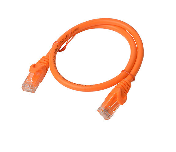 8Ware CAT6A Cable 0.5m (50cm) - Orange Color RJ45 Ethernet Network LAN UTP Patch Cord Snagless CB8W-PL6A-0.5ORG