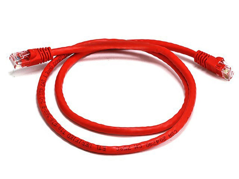 8Ware CAT6A Cable 0.5m (50cm) - Red Color RJ45 Ethernet Network LAN UTP Patch Cord Snagless CB8W-PL6A-0.5RD