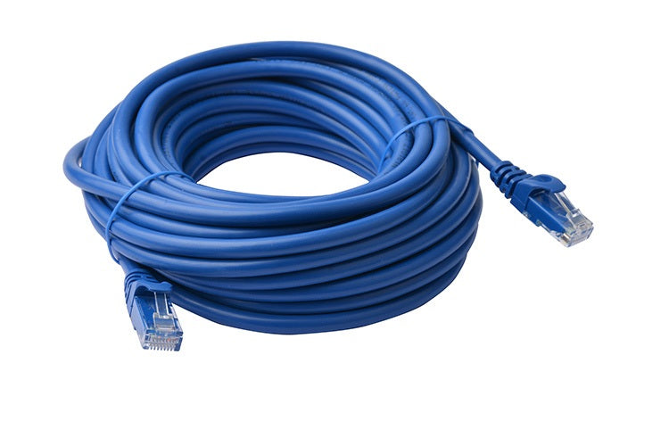 8Ware CAT6A Cable 15m - Blue Color RJ45 Ethernet Network LAN UTP Patch Cord Snagless CB8W-PL6A-15BLU
