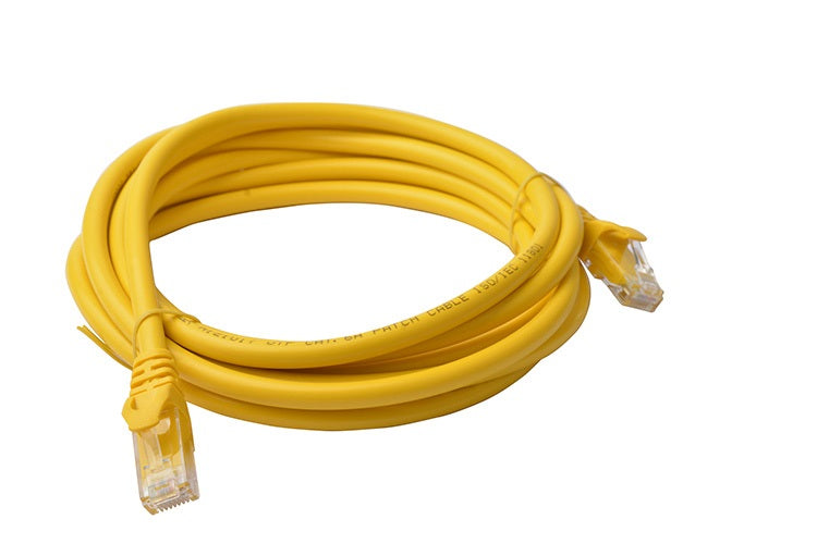 8Ware CAT6A Cable 3m - Yellow Color RJ45 Ethernet Network LAN UTP Patch Cord Snagless CB8W-PL6A-3YEL