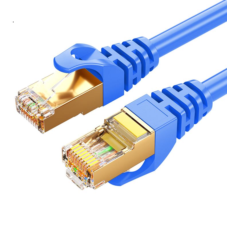 8Ware CAT7 Cable 1m (100cm) - Blue Color RJ45 Ethernet Network LAN UTP Patch Cord Snagless CB8W-PL7-1BLU