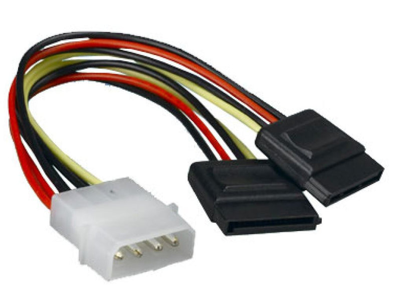 Astrotek Internal Power to SATA Molex Cable - 4 pins to 2x 15 pins 18AWG RoHS CBAT-MOLEX-TO-SATAX2