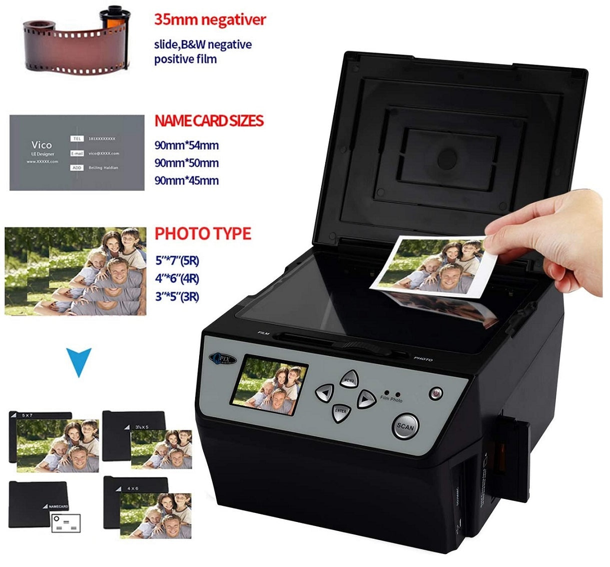 Qpix Multifunction Combo Scanner Film Photo Negatives CBS1600