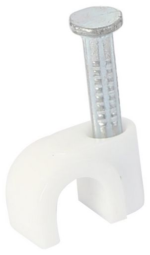 Cable Clips 5mm Pk25 White CC500WH