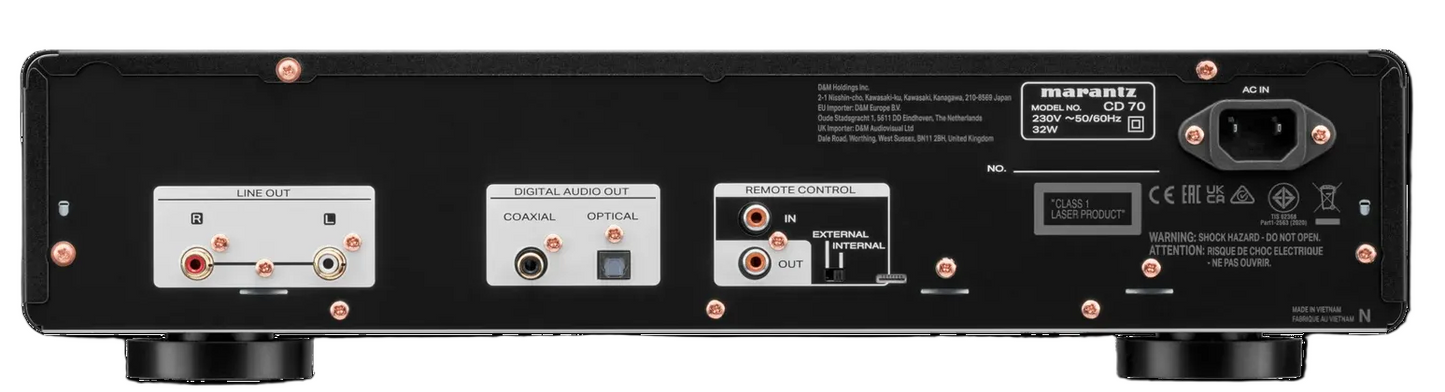Marantz Compact Disc Player Single Tray Usb Headphone Amp Black CD70/AU1B