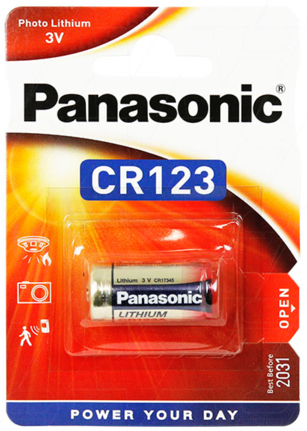 Panasonic CR123A 3v Lithium Battery CR123A-BP1