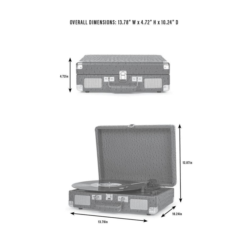 Crosley Cruiser Bluetooth Portable Turntable Light Tan CRIW8005F-LT4