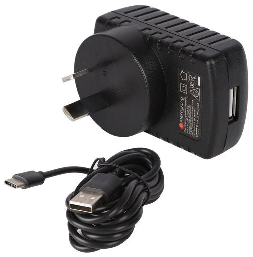 Mains Adaptor Usb 5v 2.4a USB-A To USB-C Lead CTC1006-BK