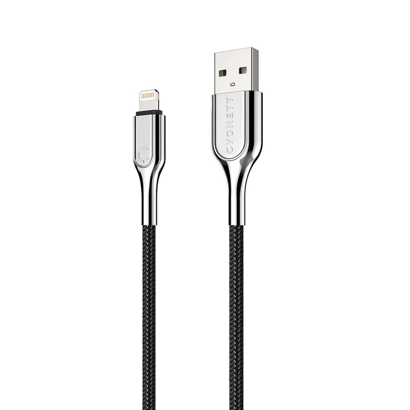 CYGNETT Armoured Lightning to USB-A Cable - Black 3m CY2671PCCAL