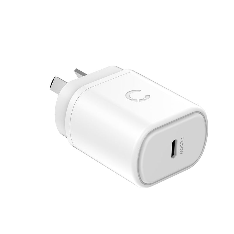 CYGNETT PowerPlus 20W USB-C PD Wall Charger - White CY3612PDWCH