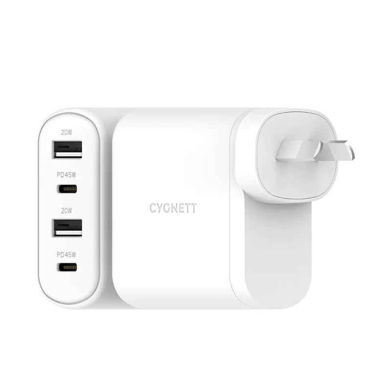 CYGNETT Powerplus 45W Multiport Wall Charger AU - White CY3675PDWLCH