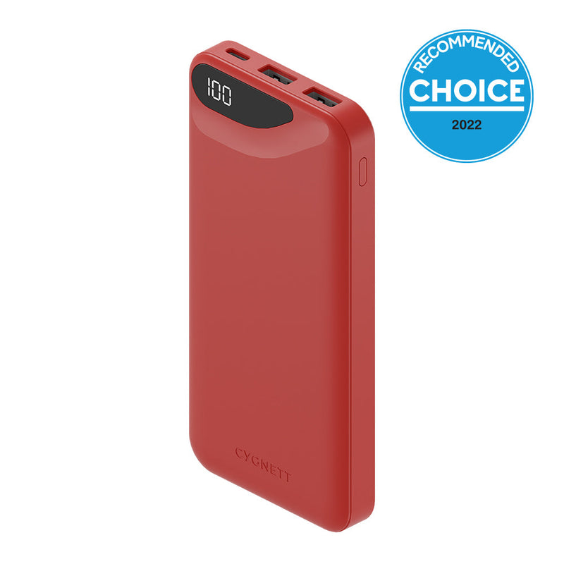 CYGNETT ChargeUp Boost 3rd Generation 10,000 mAh Power Bank - Red CY4343PBCHE