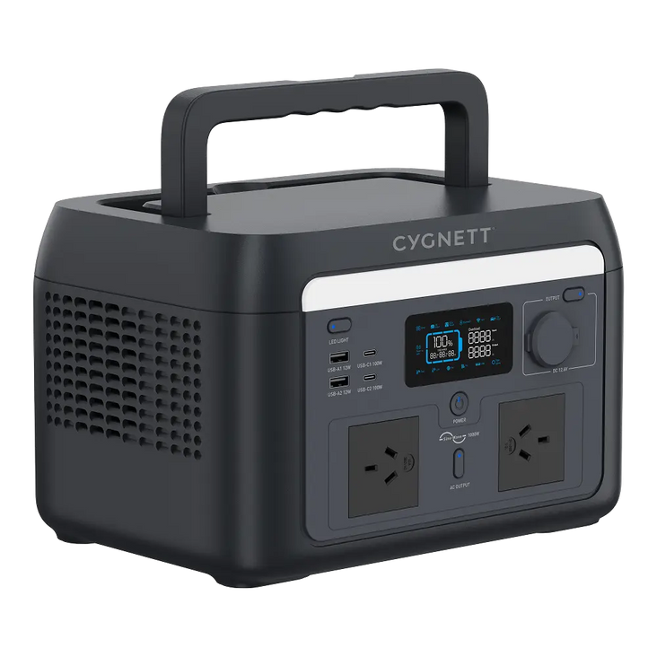 Cygnett Roam 1000w Portable Power Station 614.4wh Black CY5868CYPPS