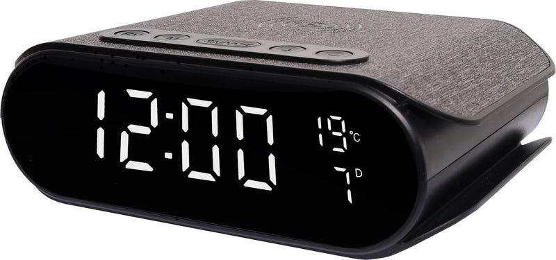 Radio Alarm Clock with Wireless QI Charger D2321