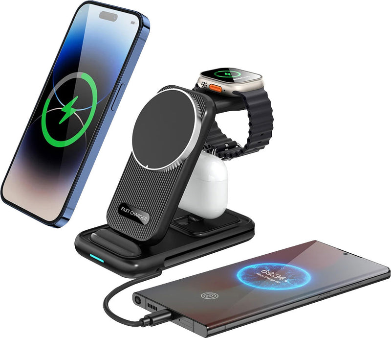 Wireless Charging Stand 4 In 1 Watch, Earbuds and Phone 15W D2325A