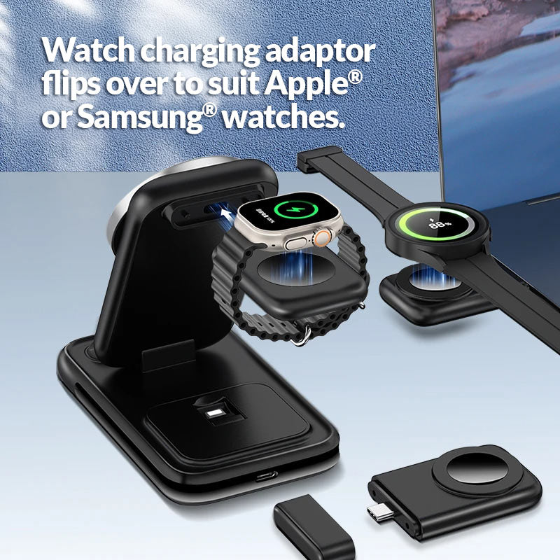 Wireless Charging Stand 4 In 1 Watch, Earbuds and Phone 15W D2325A