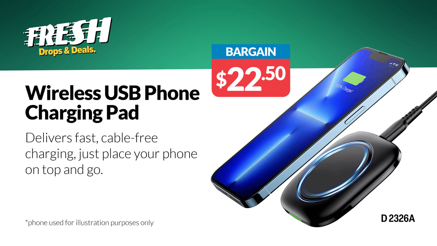 QI Wireless 15W Fast Charger Pad D2326A