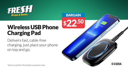 QI Wireless 15W Fast Charger Pad D2326A