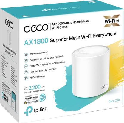 NetworkingDECO X20 AX1800 Whole Home Mesh Wi-Fi 6 System D4344