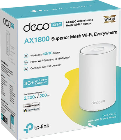 NetworkingDECO X20-4G AX1800 4G+ Mesh WiFi 6 Gateway D4345A