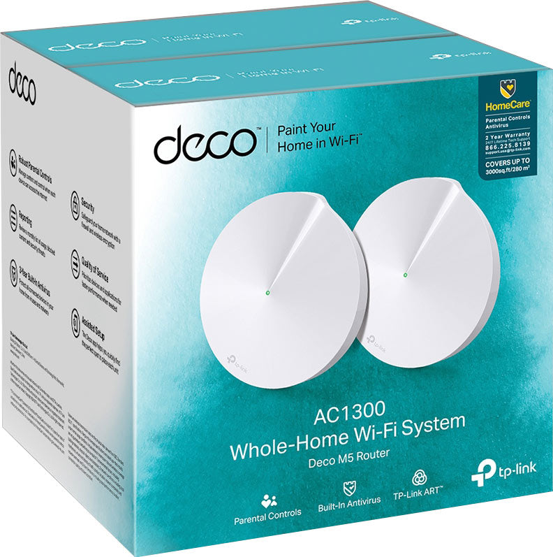 Networking Deco M5 Whole-Home Mesh Wi-Fi Router System 2pk D4347
