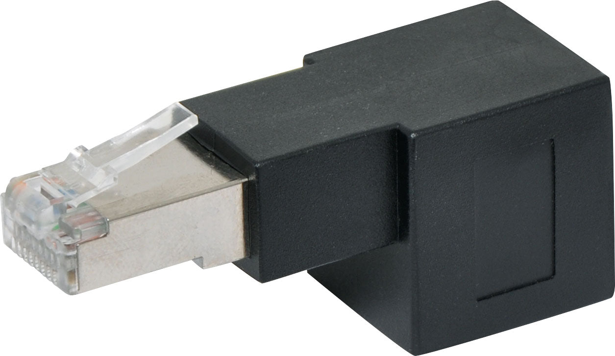 Modular RJ Connector RJ45 Cat6A Right Angle 90° Up Adaptor D5108