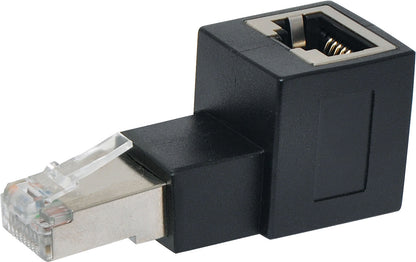 Modular RJ Connector RJ45 Cat6A Right Angle 90° Down Adaptor D5109