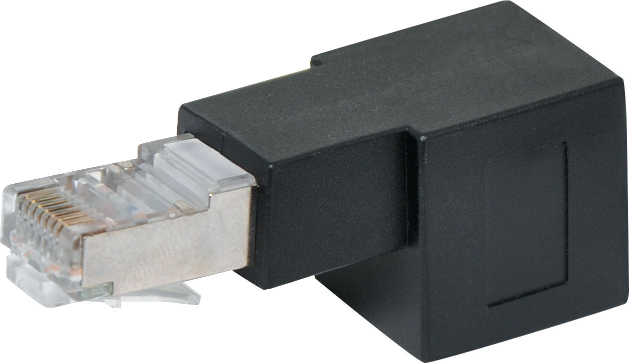 Modular RJ Connector RJ45 Cat6A Right Angle 90° Down Adaptor D5109