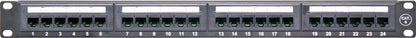 Networking 24 Port 1RU Enhanced Cat6 Patch Panel D5134A