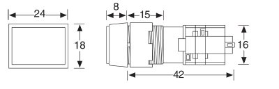 Push Button Switch DPST Alt. Orange Illuminated Solder Tail S1724
