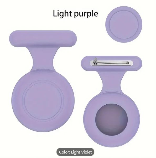 Airtag Case - Enclosed Waterproof Silicone With Pin / Purple EN79161PPL