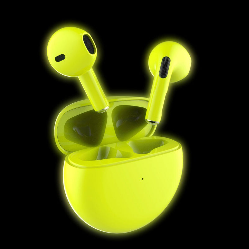 Laser Tws Earphones Glow In Dark Yellow EPS-KTWSGO-YL