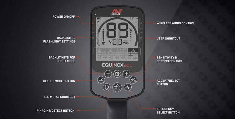 MINELAB Equinox 900 Waterproof Metal Detector 3720-0006