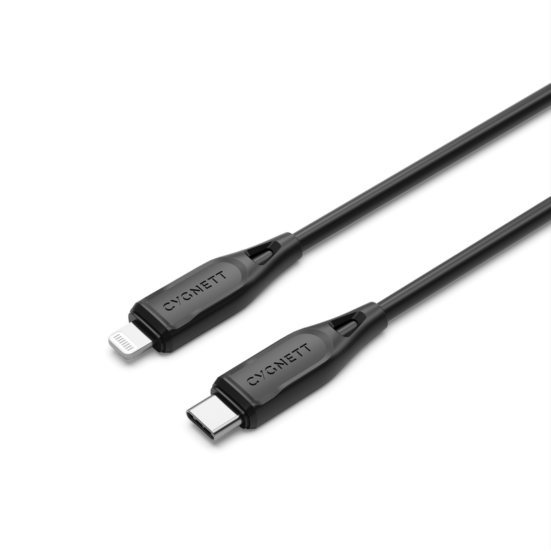 CYGNETT Essentials Lightning To USB-C Cable 2m Black CY4697PCCCL