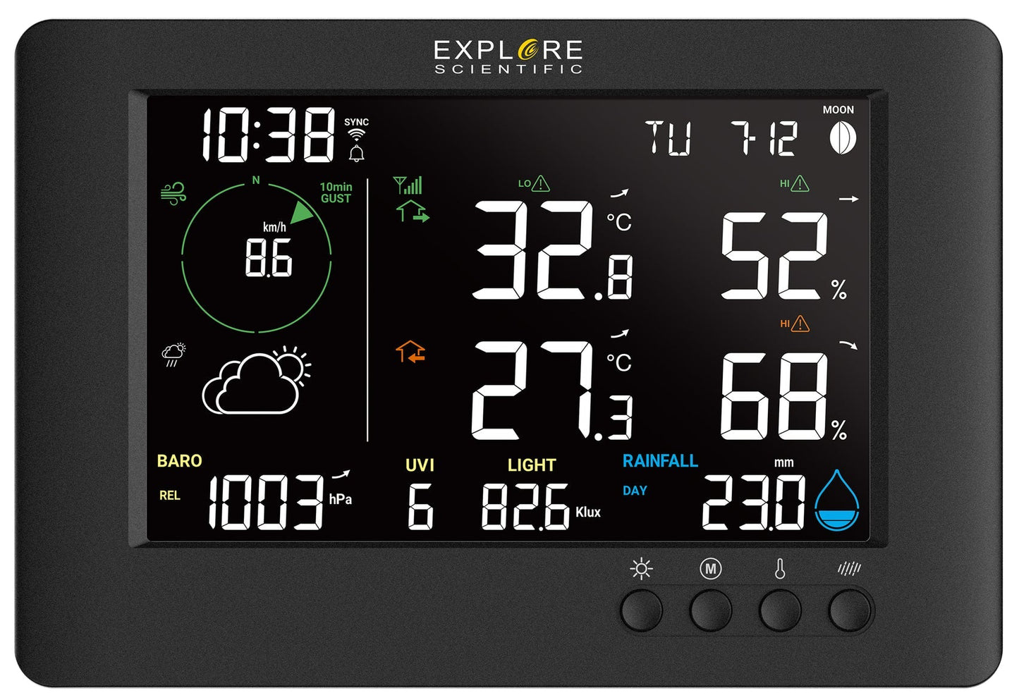 Explore Scientific Weather Station Wi Fi 7 In 1 Sensor WSX3000