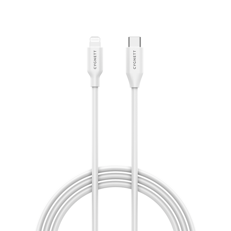 CYGNETT Essentials Lightning to USB-C Cable - White 1m CY3752PCCSL