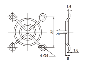 Metal Fan Guard 40mm F0012