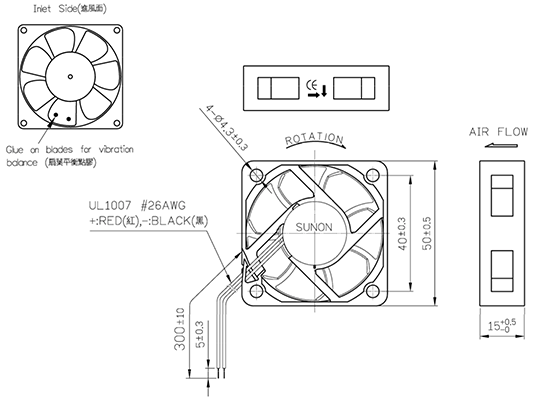 Cooling Fan Maglev Bearing 50mm 24VDC F1046